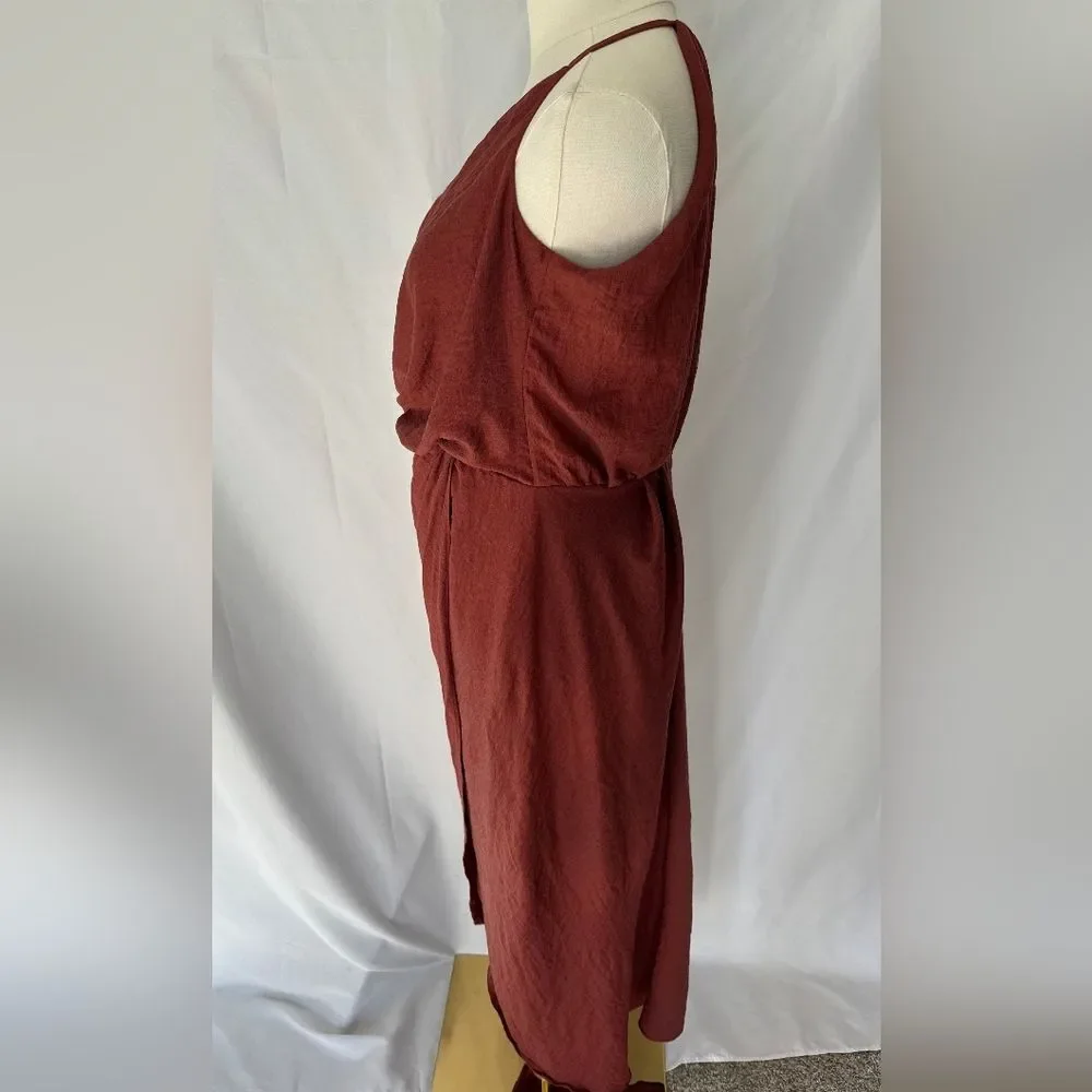 Joie Tanika Terracotta/Rust Halter Dress size Medium - Picture 3 of 10